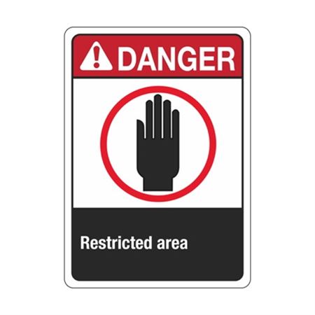 Danger Restricted Area Sign